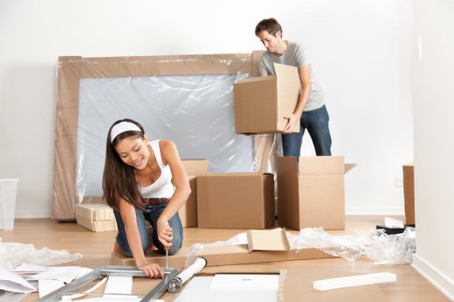 Commercial moving team planning an office relocation in Putney