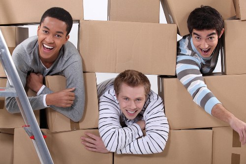 Carefully packed moving boxes and fragile items prepared for relocation
