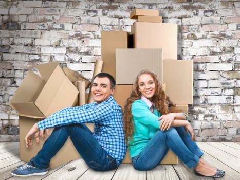 Putney removals team carefully loading boxes and furniture