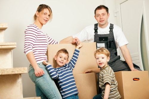 Mover protecting furniture for a flat move in Putney