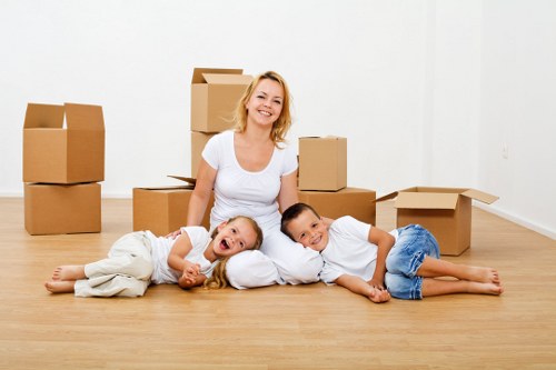 Removal van for student move in Putney residential street