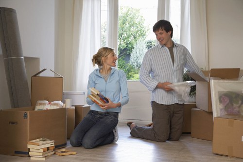 Careful packing and loading of household items for a same day move