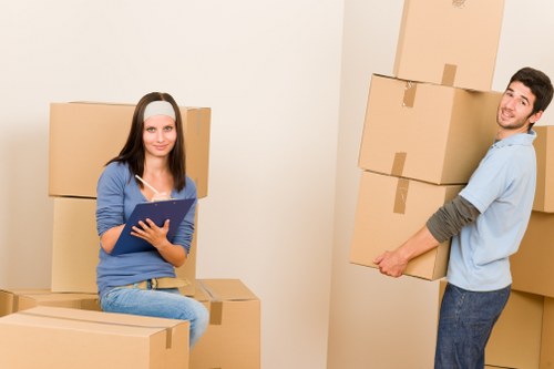 Wardrobe and removal boxes prepared for local packing support in Putney