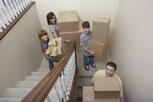 Commercial movers loading office items during a Putney relocation